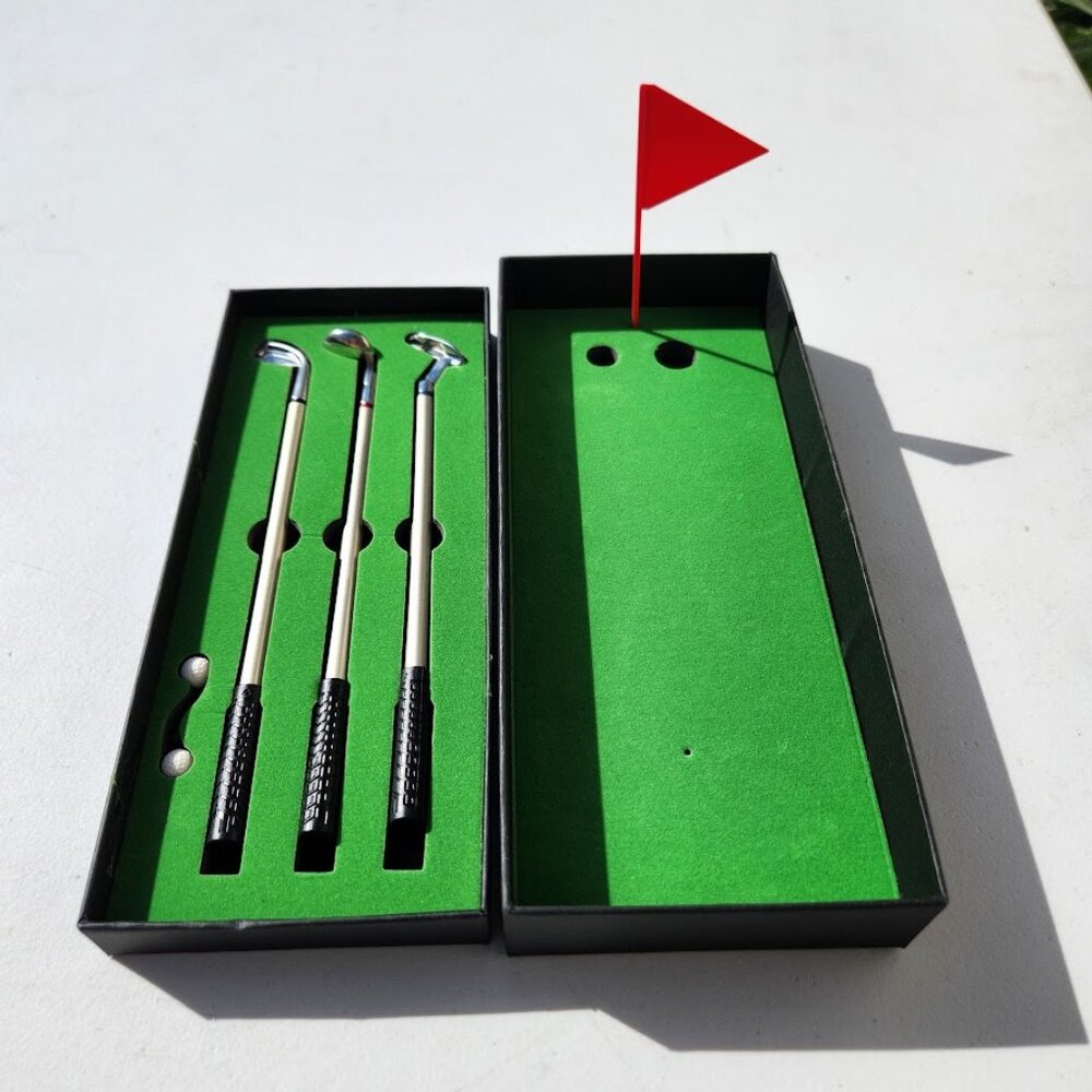 NEW Golf Pens Golfing Golfer Gag Gift Set Desk Accessories Decor Table Game Mini - Picture 12 of 13